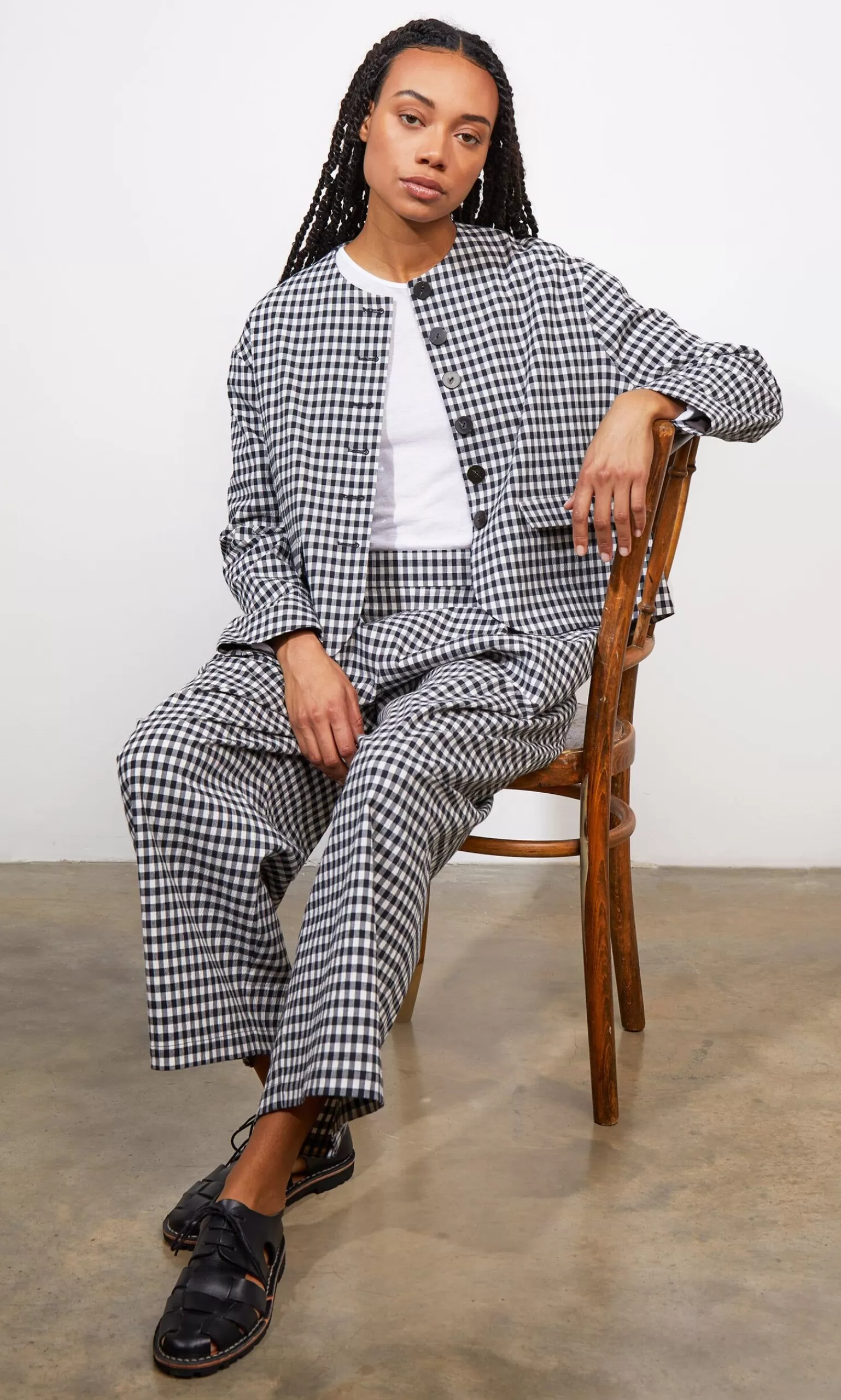 Plümo Studio Agnes Gingham Jacket^Women Suits And Sets