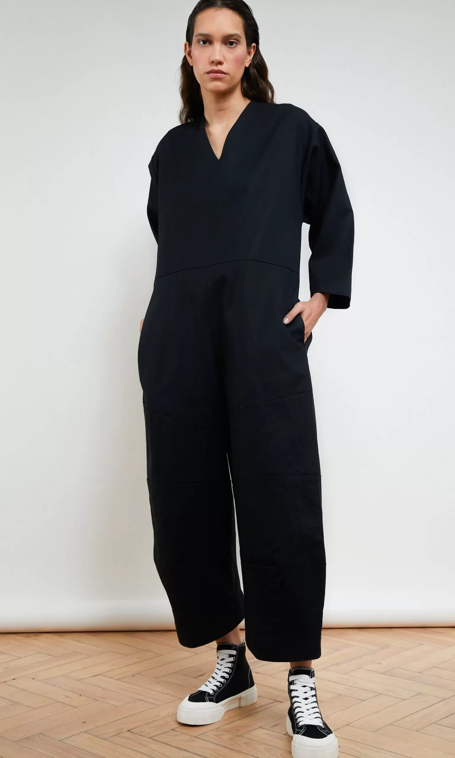 Plümo Studio Blackish Overalls - Long Sleeve^Women Jumpsuits