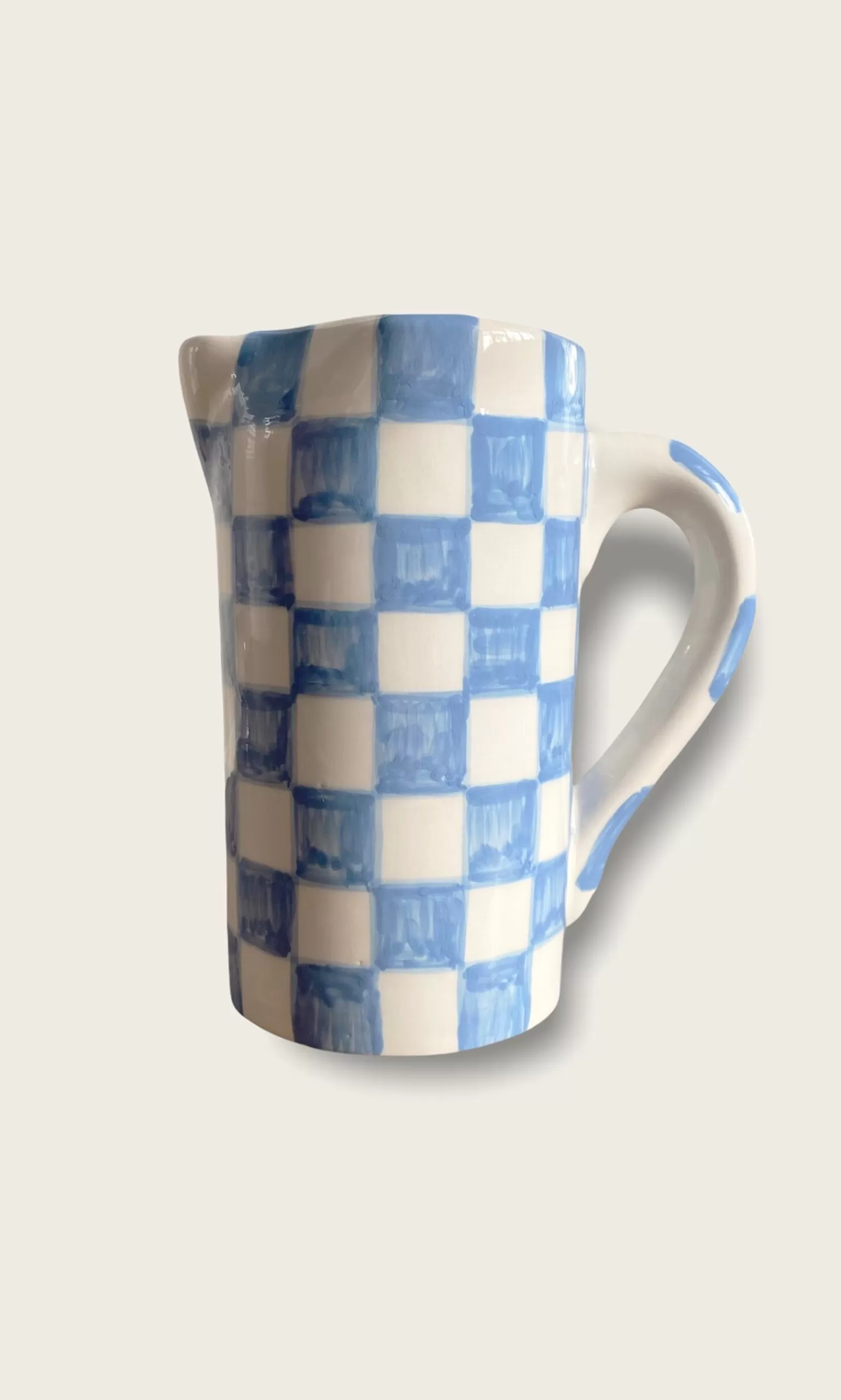 Plümo Checker Water Jug^Women Ceramics