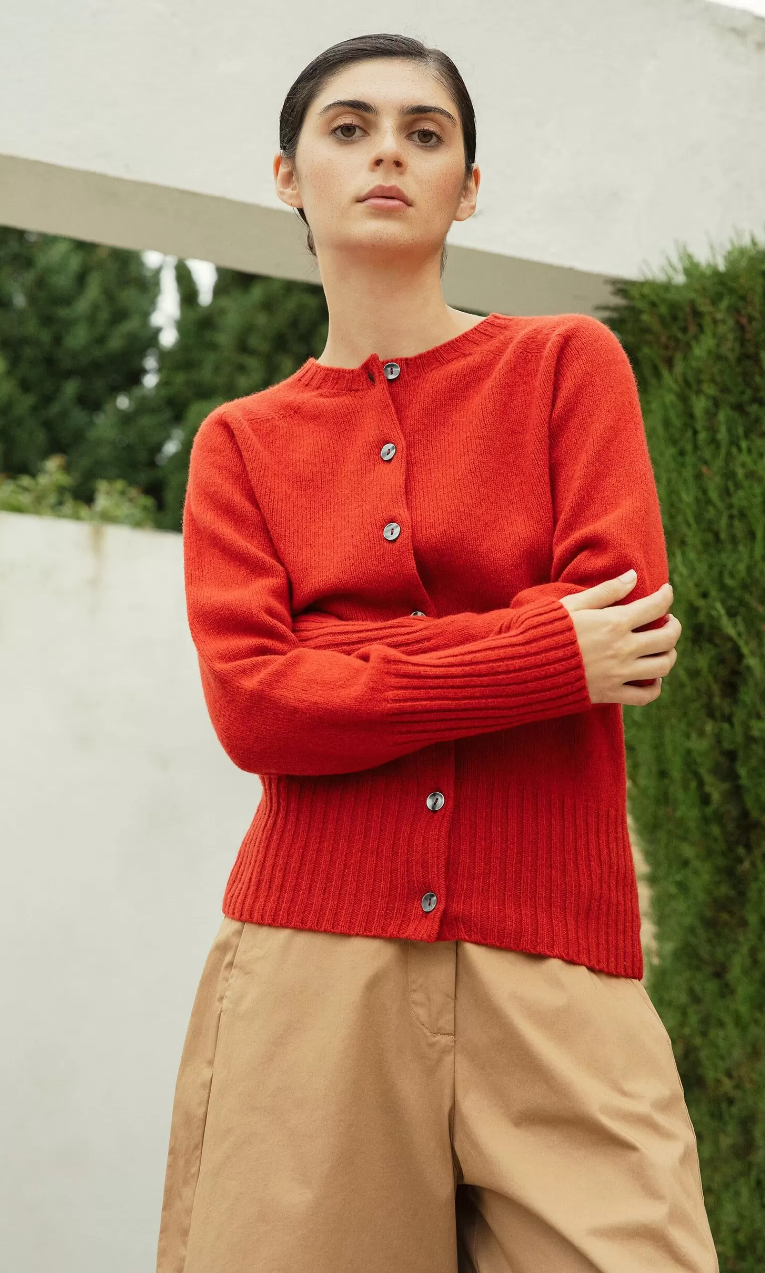 Plümo Studio Derby Cardigan - Red Dulse^Women Knitwear