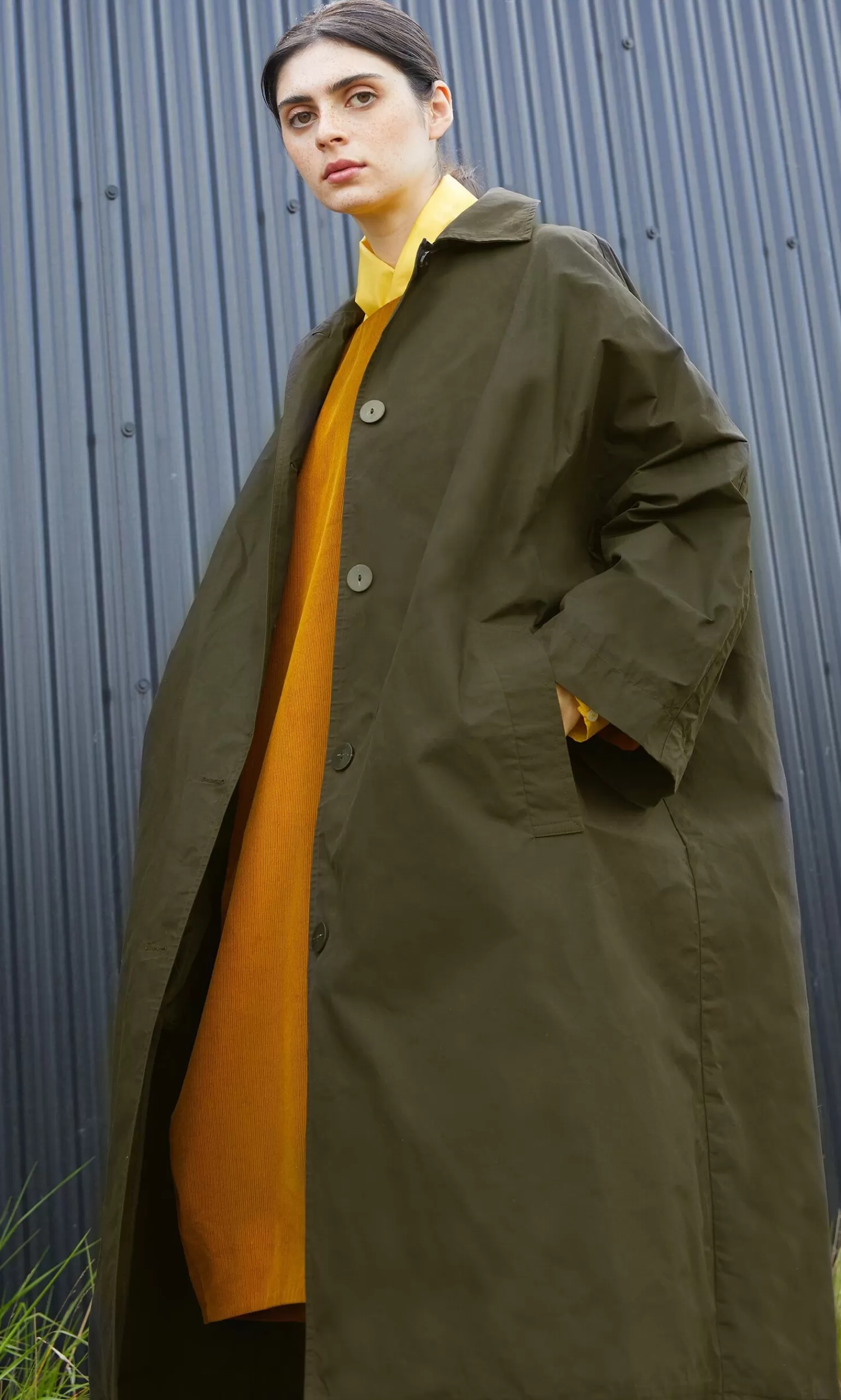 Plümo Doherty Coat - Olive^Women Rainwear And Boots