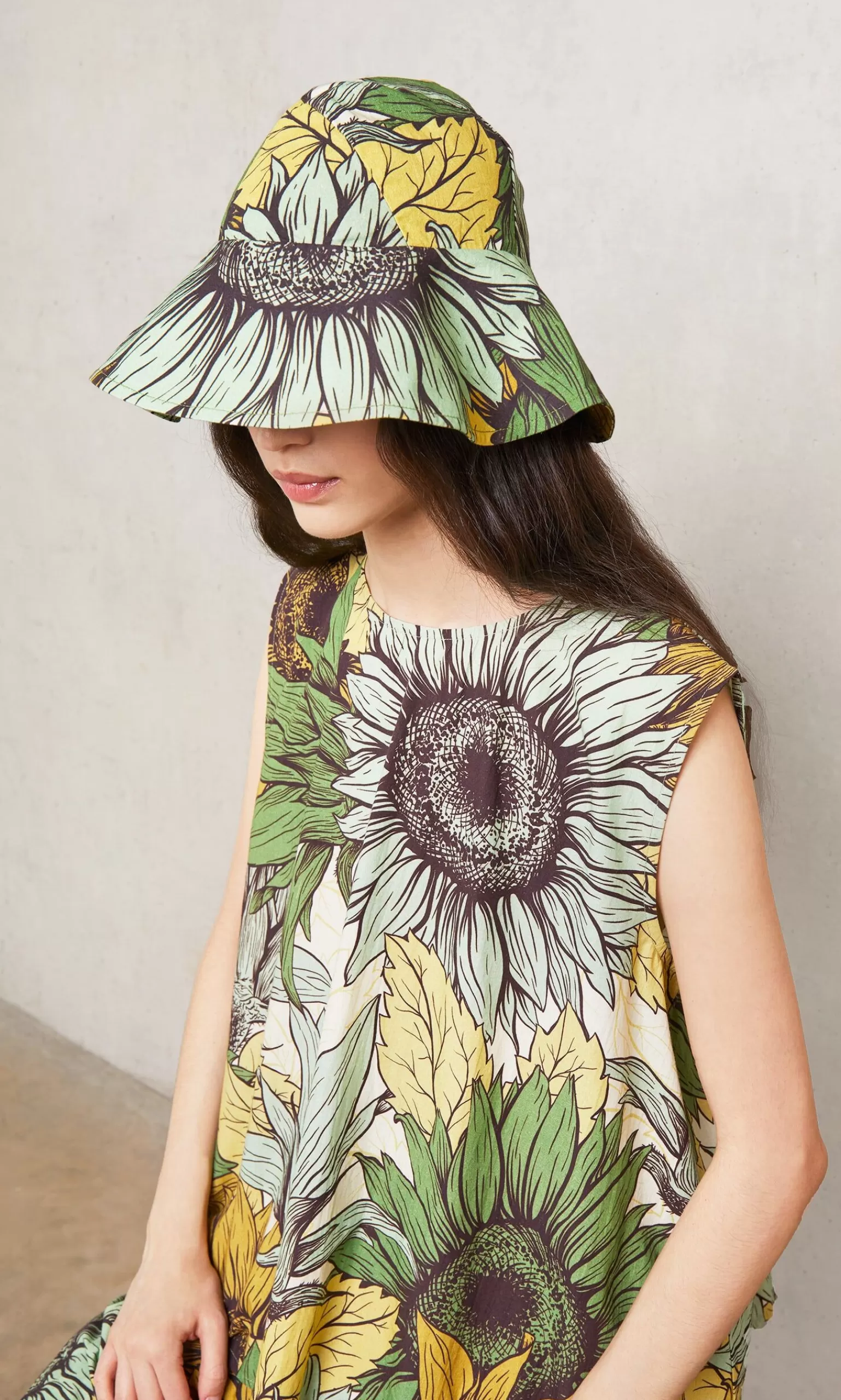 Plümo Green Sunflower Hat^Women Accessories