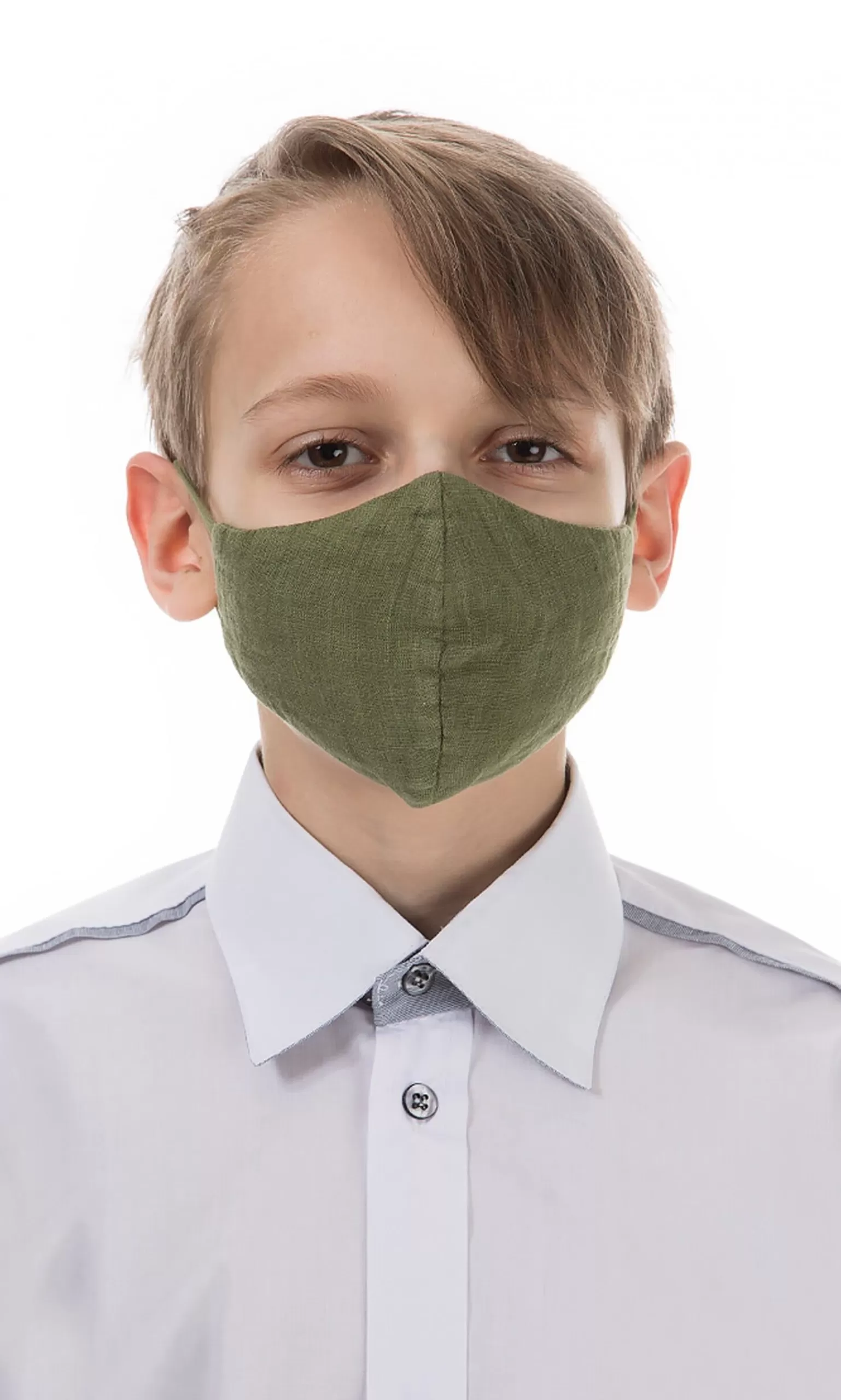 Plümo Organic Linen Kids Mask - Khaki^Women Reusable Masks