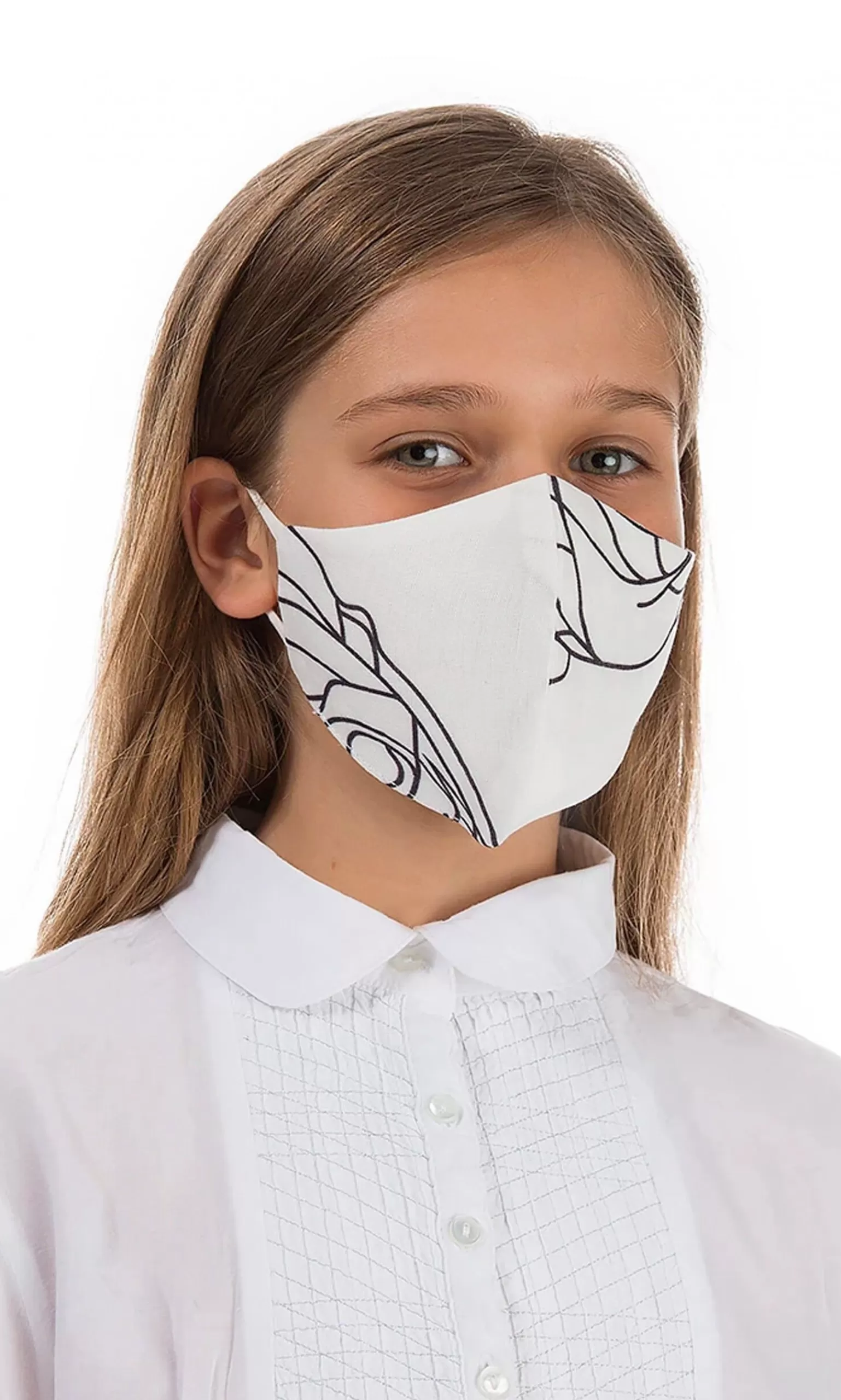 Plümo Organic Linen Kids Mask Swirl^Women Reusable Masks