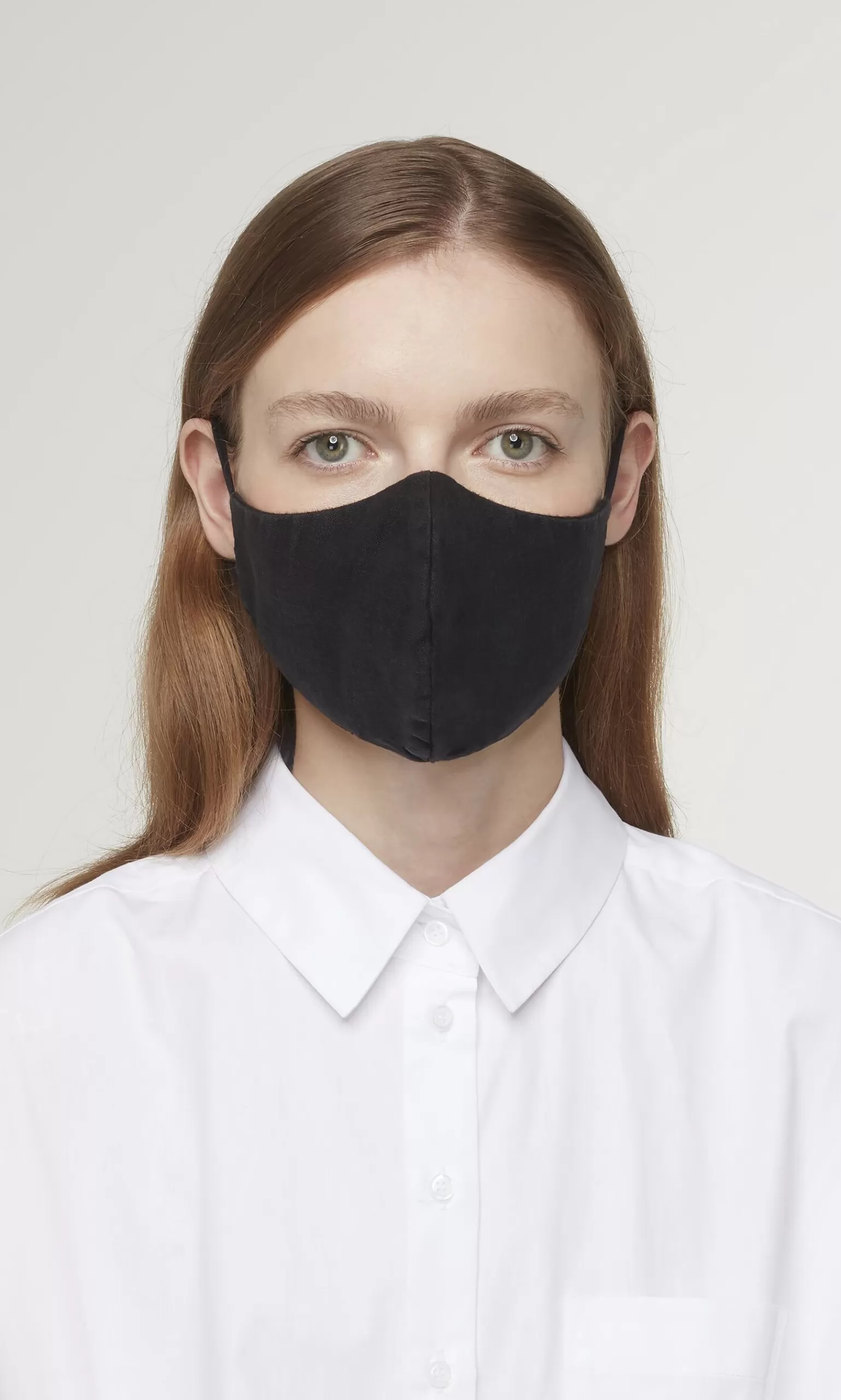 Plümo Organic Linen Mask - Black^Women Reusable Masks