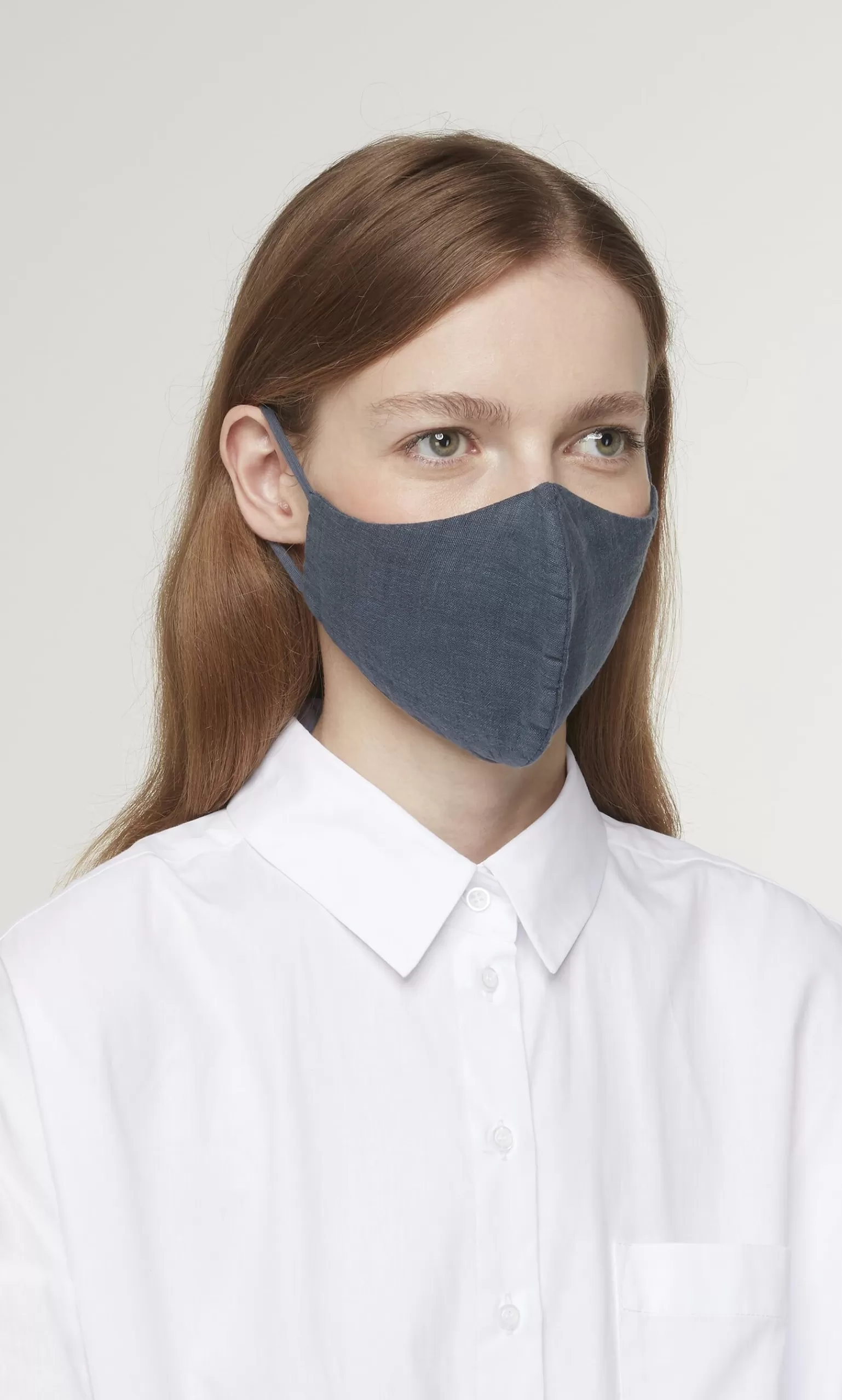 Plümo Organic Linen Mask - Charcoal^Women Reusable Masks