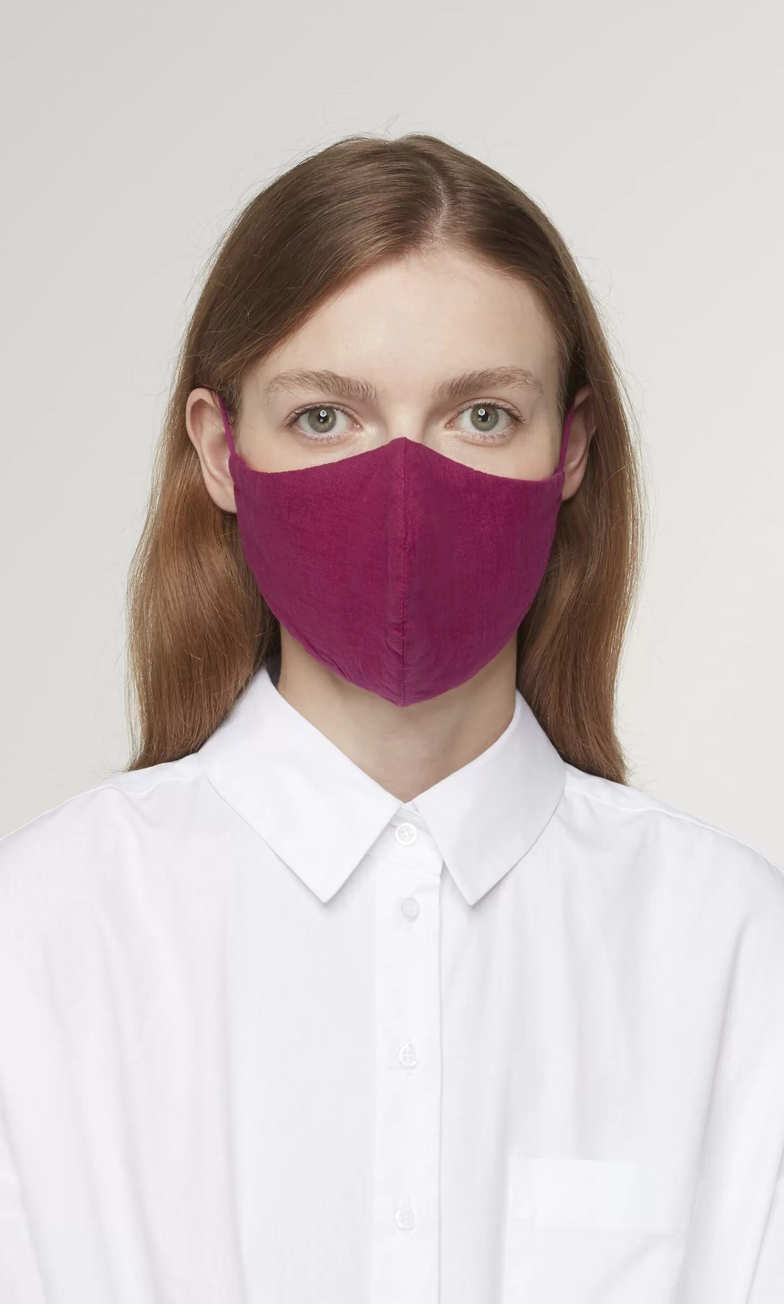 Plümo Organic Linen Mask - Hibiscus^Women Reusable Masks