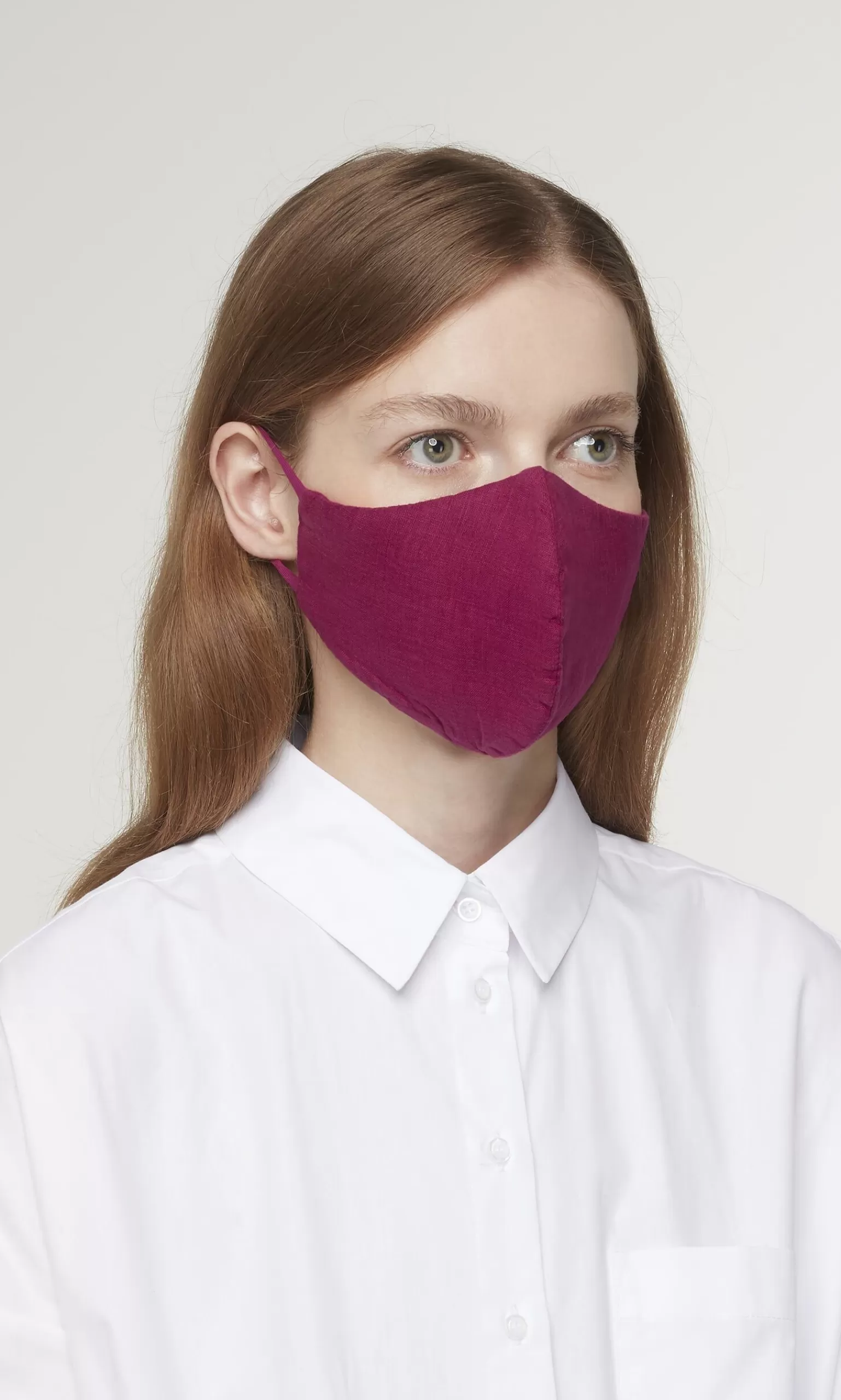 Plümo Organic Linen Mask - Hibiscus^Women Reusable Masks