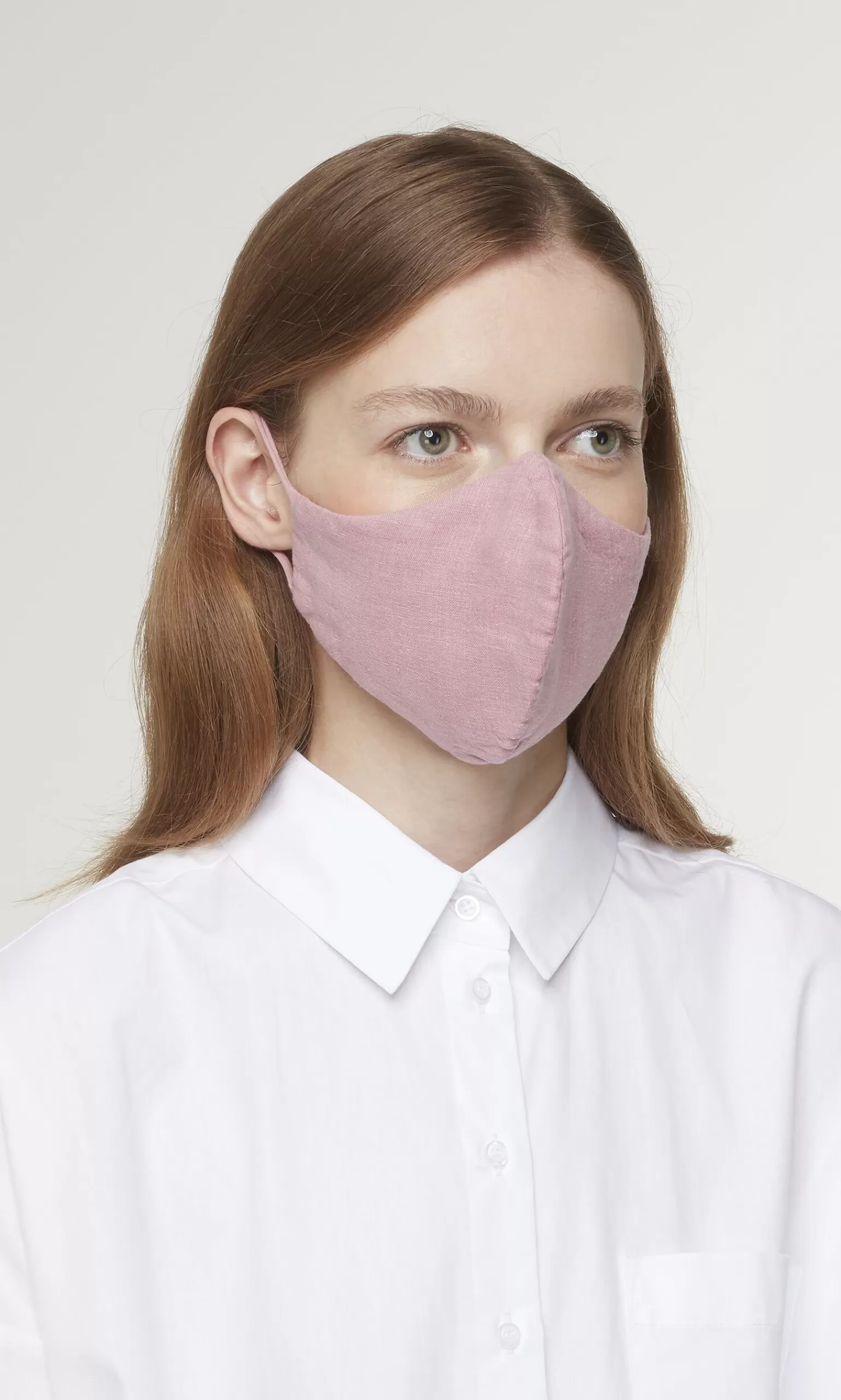 Plümo Organic Linen Mask - Rosebud^Women Reusable Masks