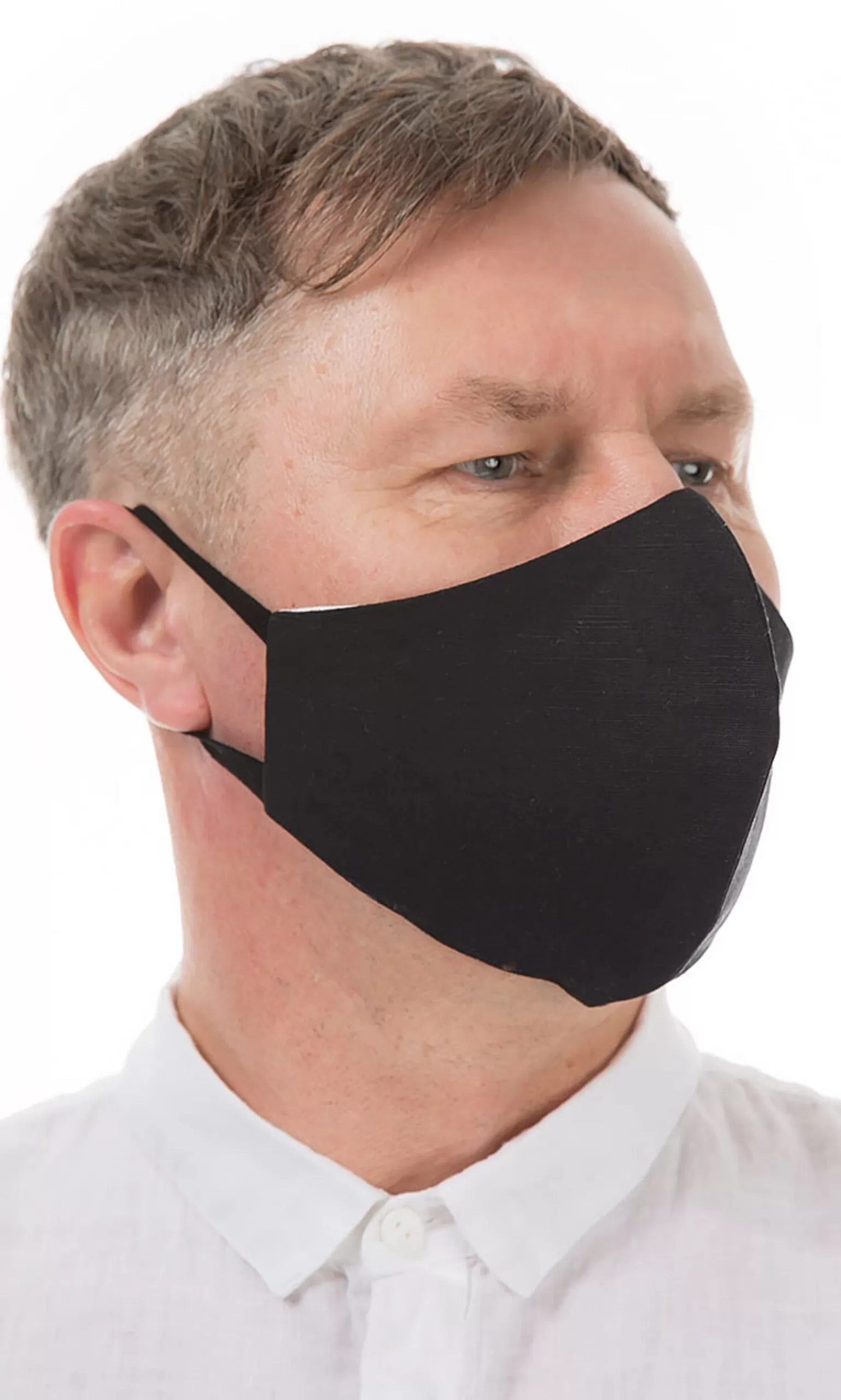 Plümo Organic Linen Mask Men - Carbon Black^Women Reusable Masks