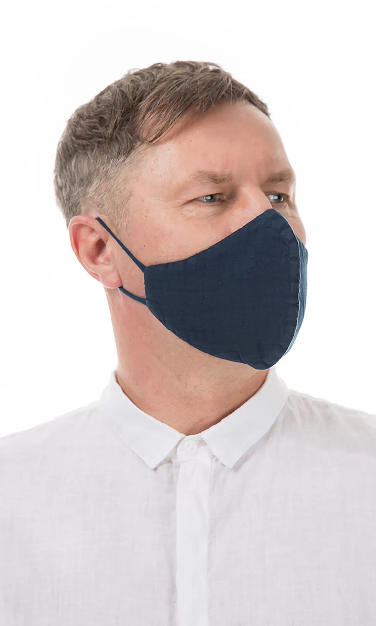 Plümo Organic Linen Mask Men Denim^Women Reusable Masks