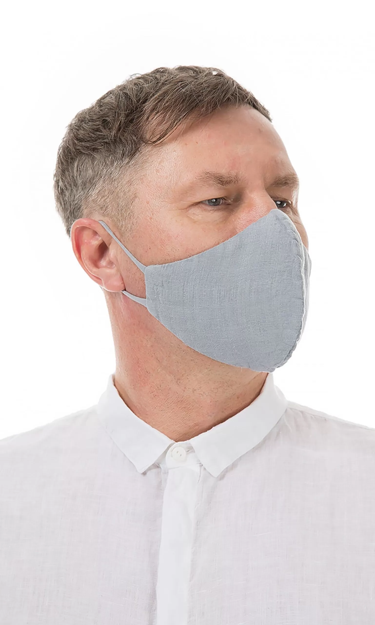 Plümo Organic Linen Mask Men Grey^Women Reusable Masks