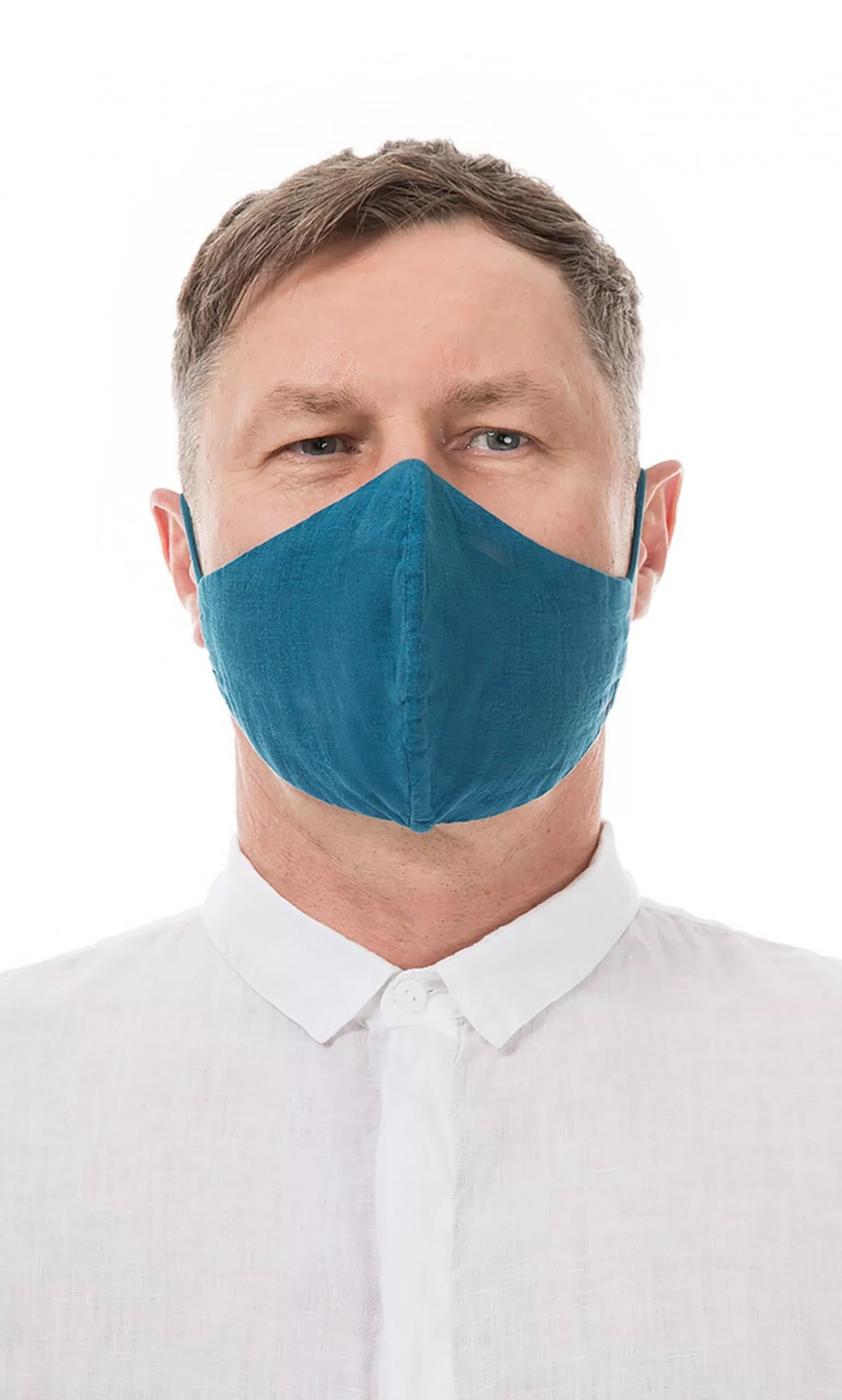 Plümo Organic Linen Mask Men Nordic Blue^Women Reusable Masks