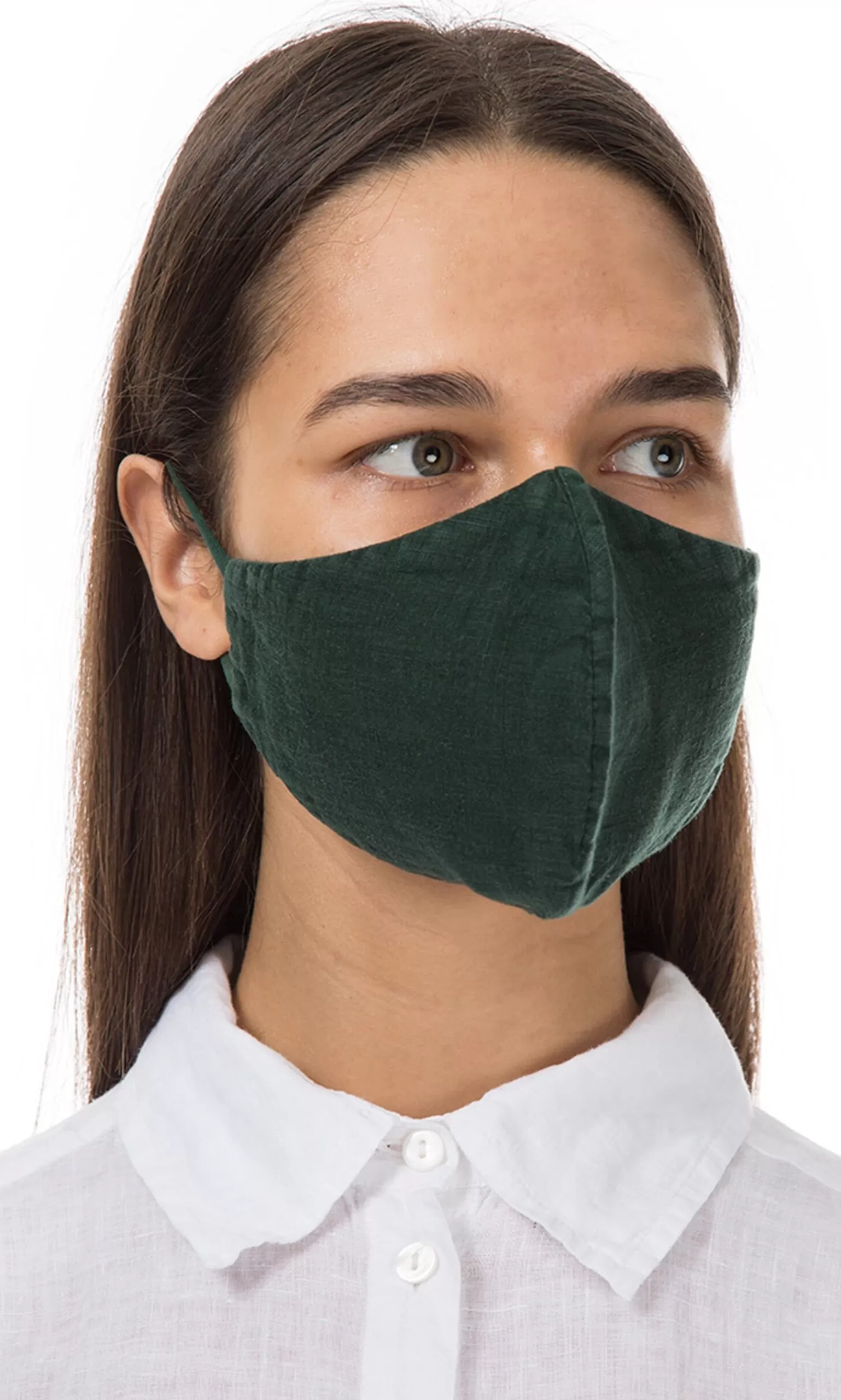 Plümo Organic Linen Mask Spruce^Women Reusable Masks