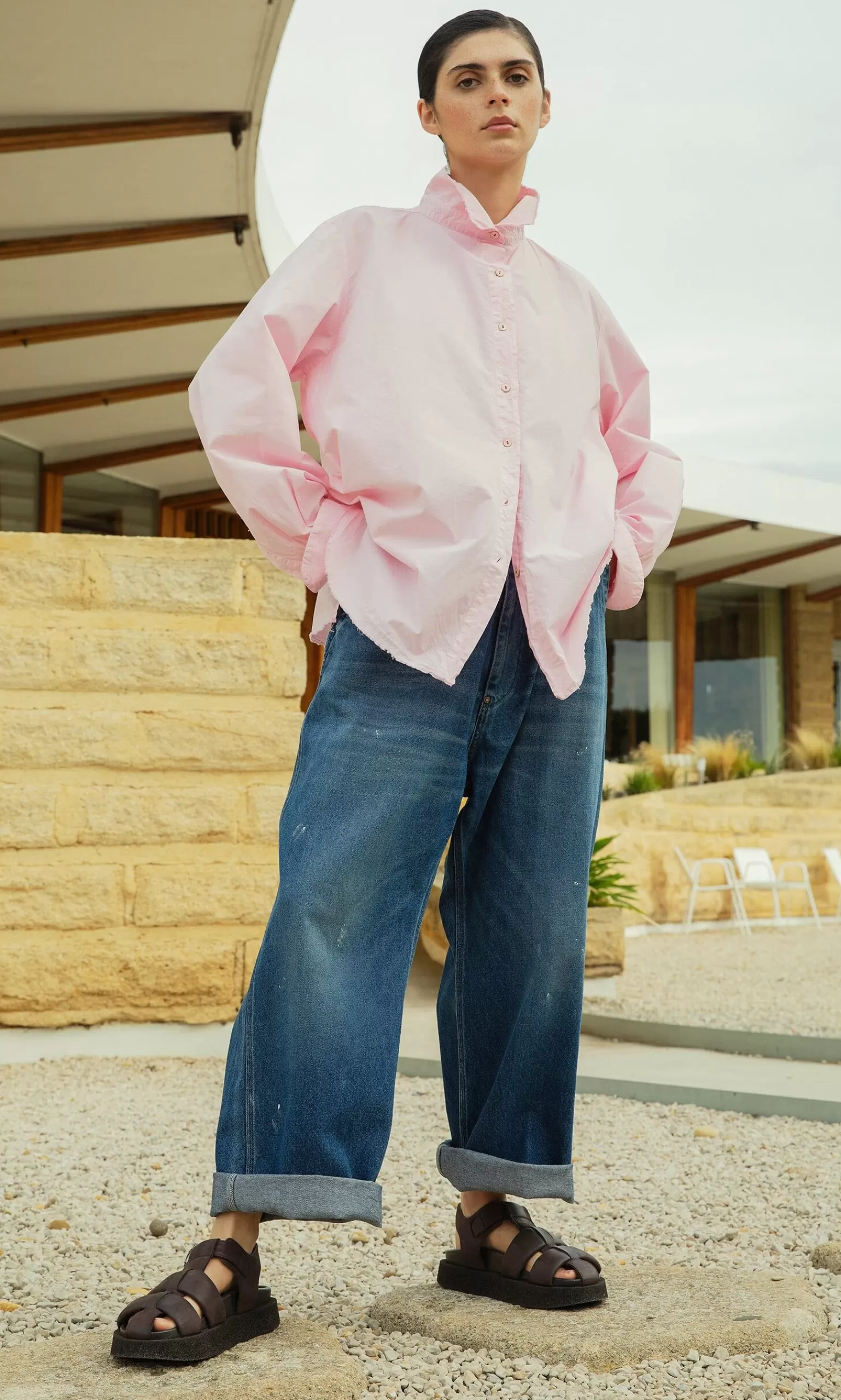 Hannoh Wessel Oversized Pink Shirt^Women Tops And Shirts