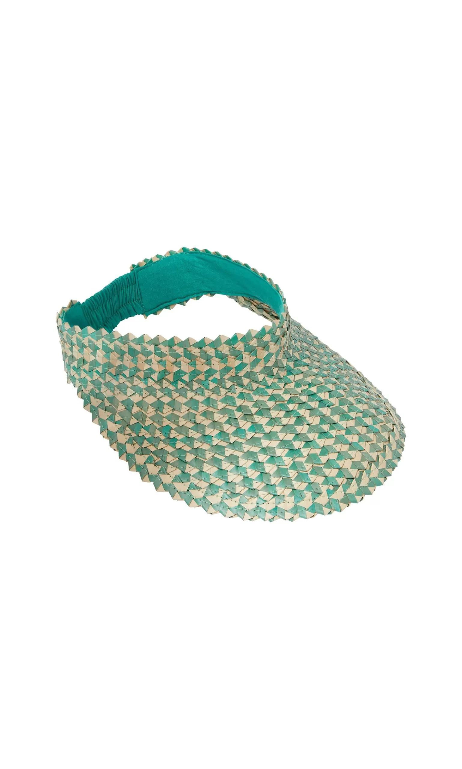 Plümo Raffia Sun Visor - Aqua^Women Accessories