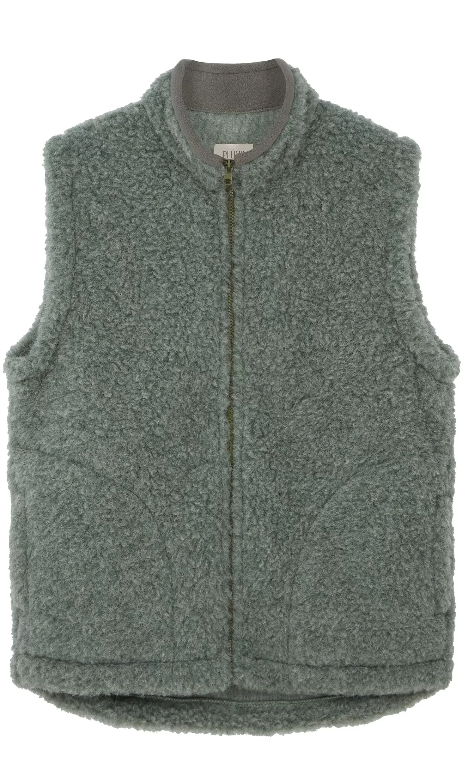 Plümo Studio Ramblers Green Wool Gilet (No Hood)^Women Coats And Jackets