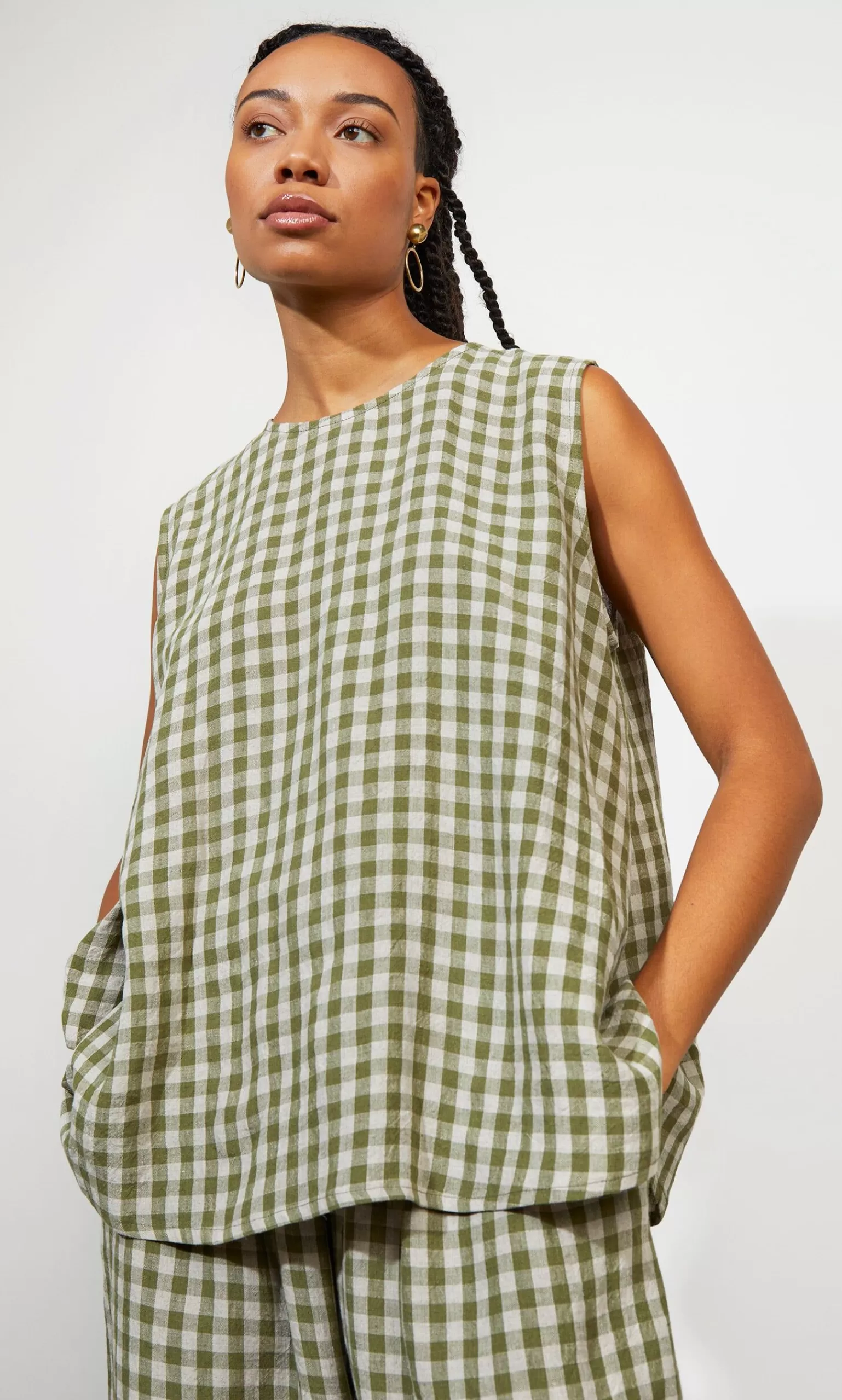 Plümo Studio Serena Top - Olive^Women Suits And Sets