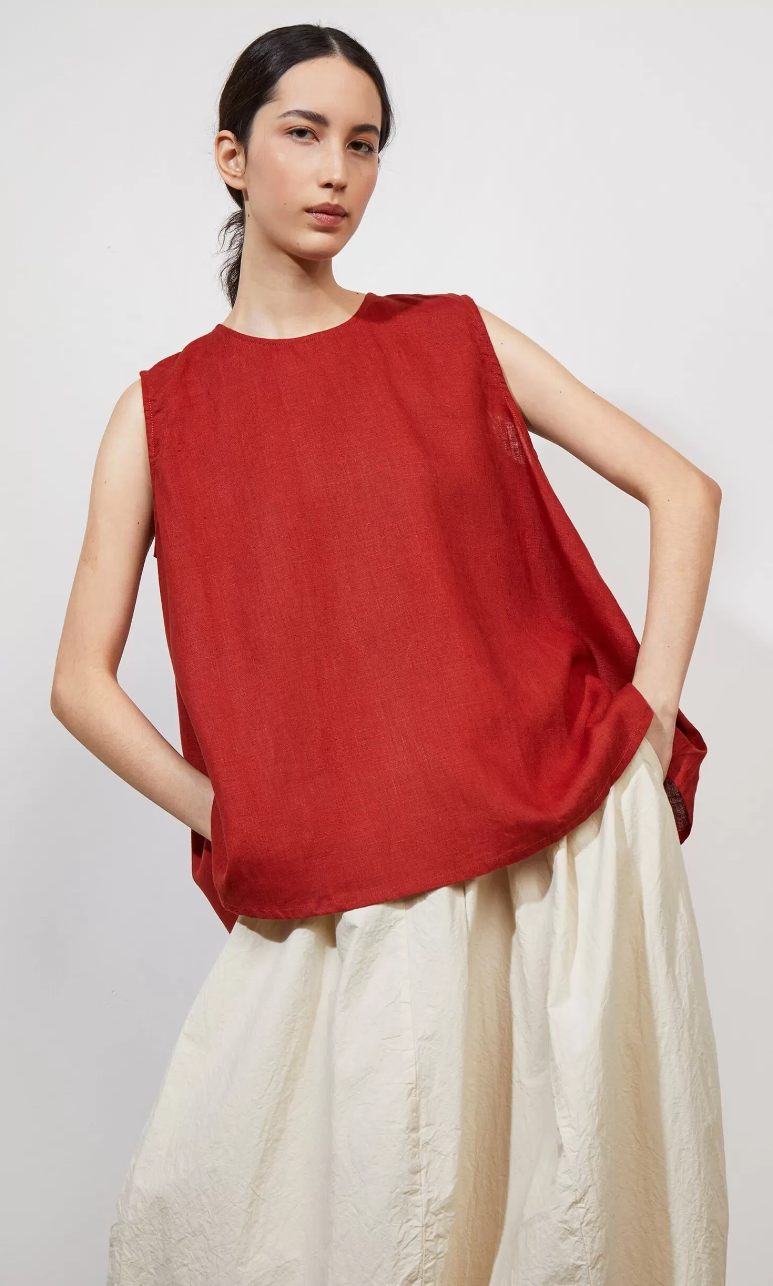 Plümo Studio Serena Top - Tomato Red^Women Tops And Shirts