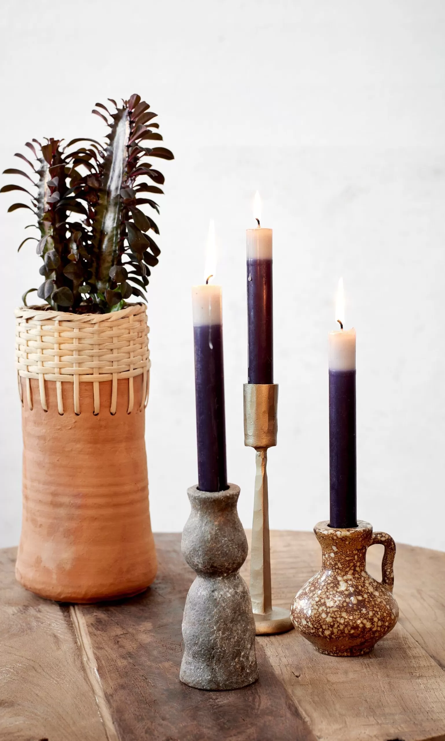 Plümo Stone Grey Candleholder^Women Ceramics