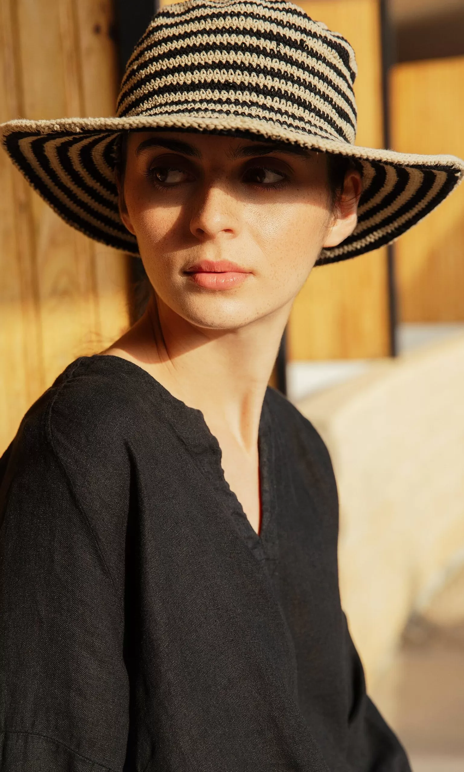 Plümo Striped Hat^Women Accessories