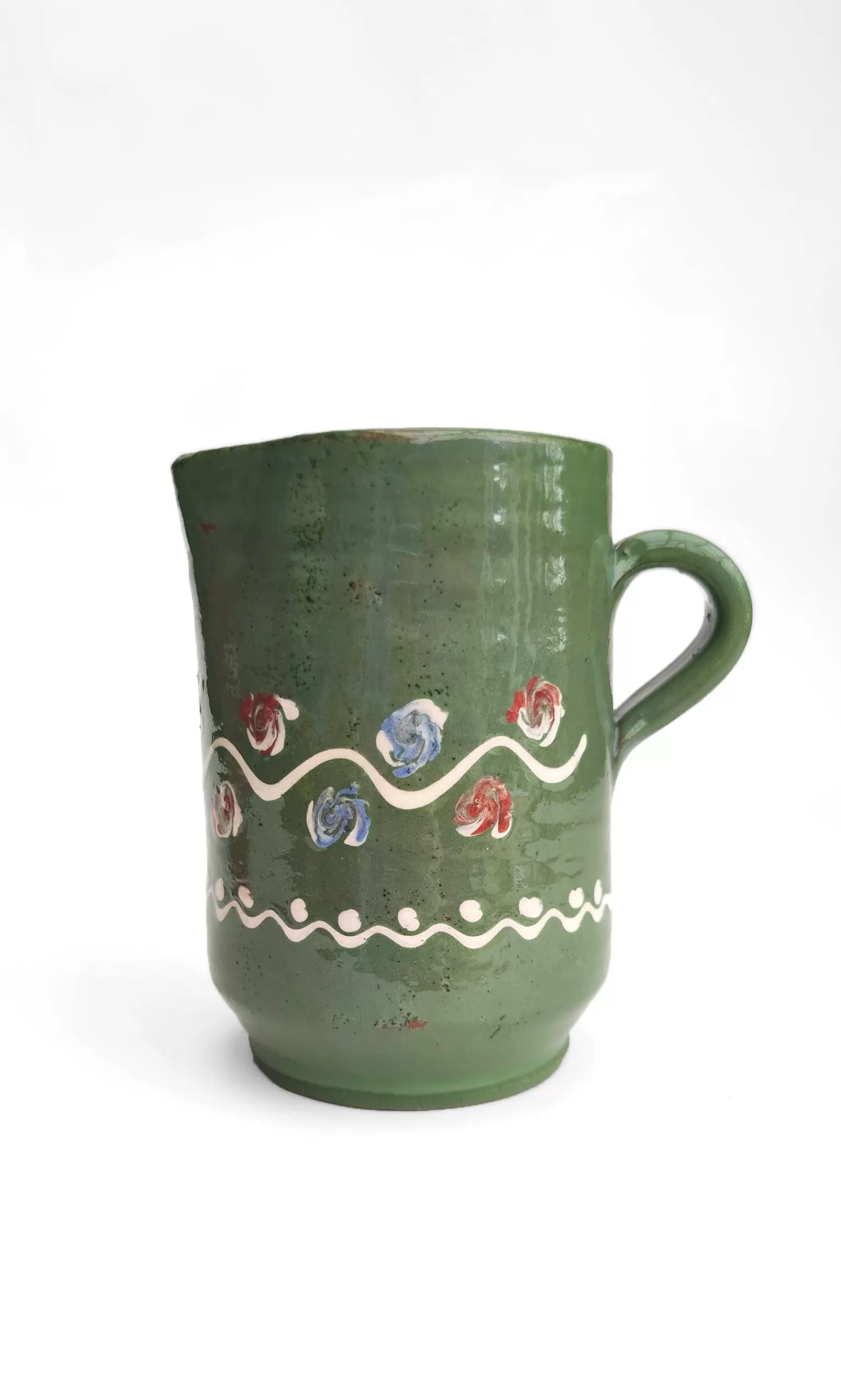 Plümo Tall Glazed Jug - Moss Green^Women Ceramics