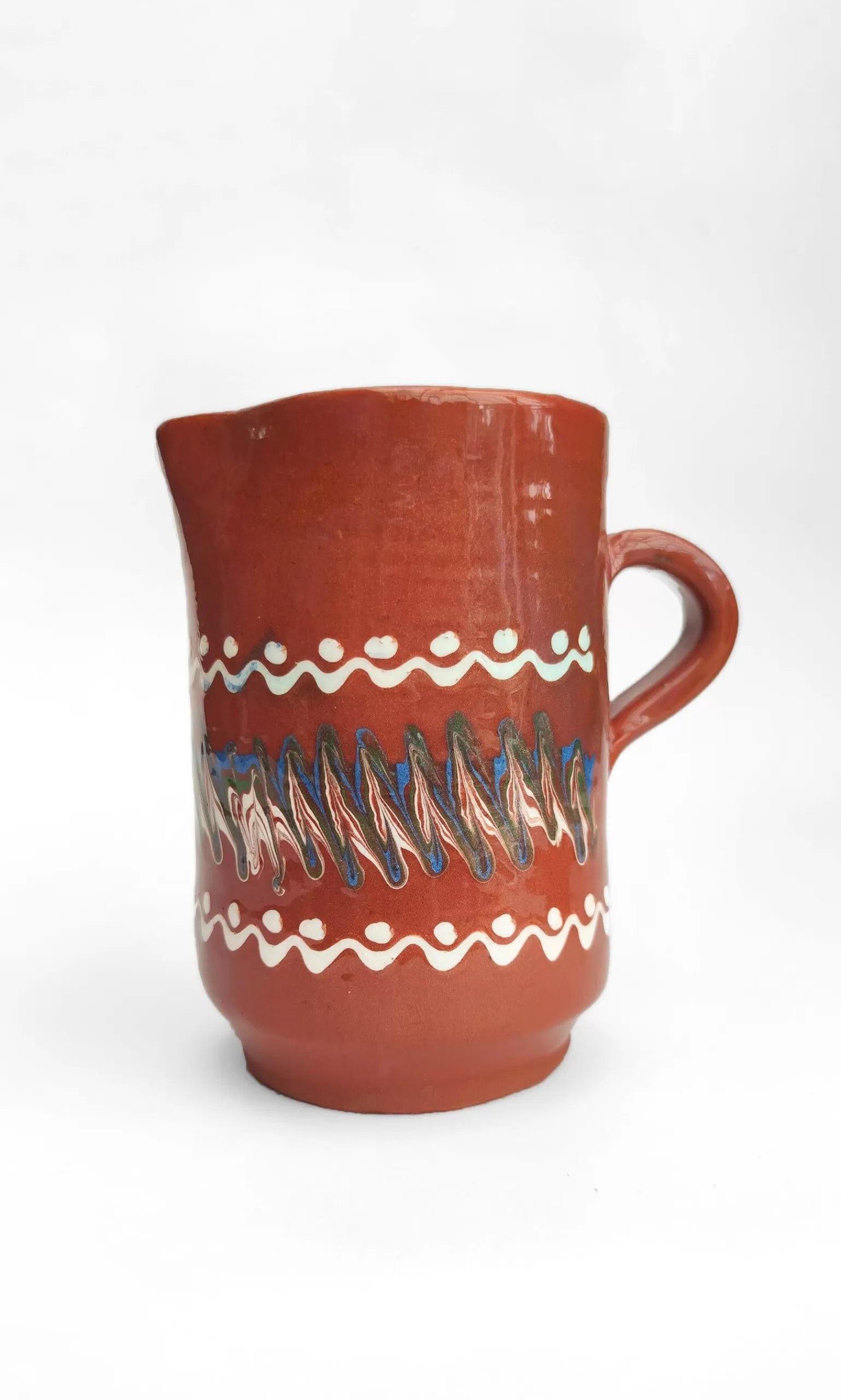 Plümo Tall Glazed Jug - Terracotta^Women Ceramics