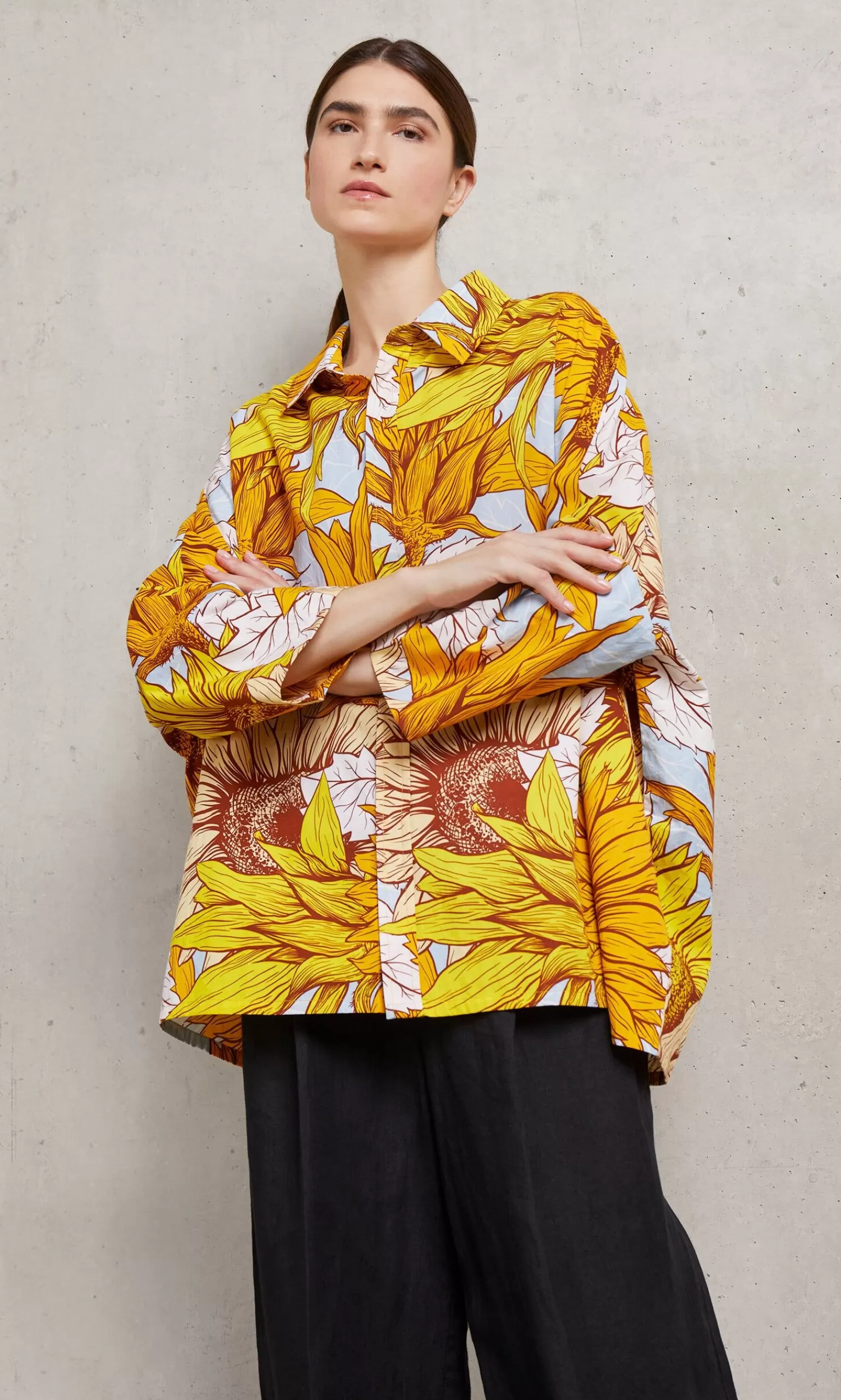 Plümo Yellow Sunflower Shirt^Women Vacation Wear