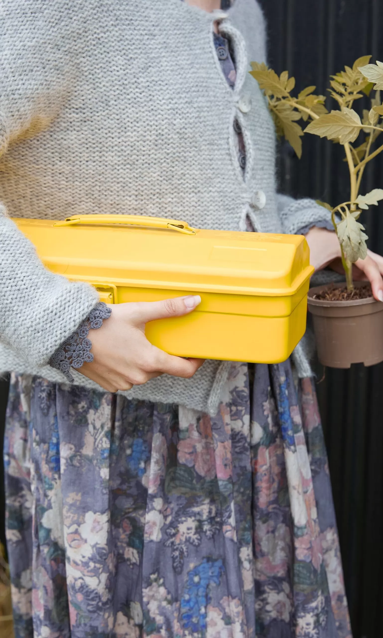 Niwaki Yellow Tool Box^Women Baskets & Bags